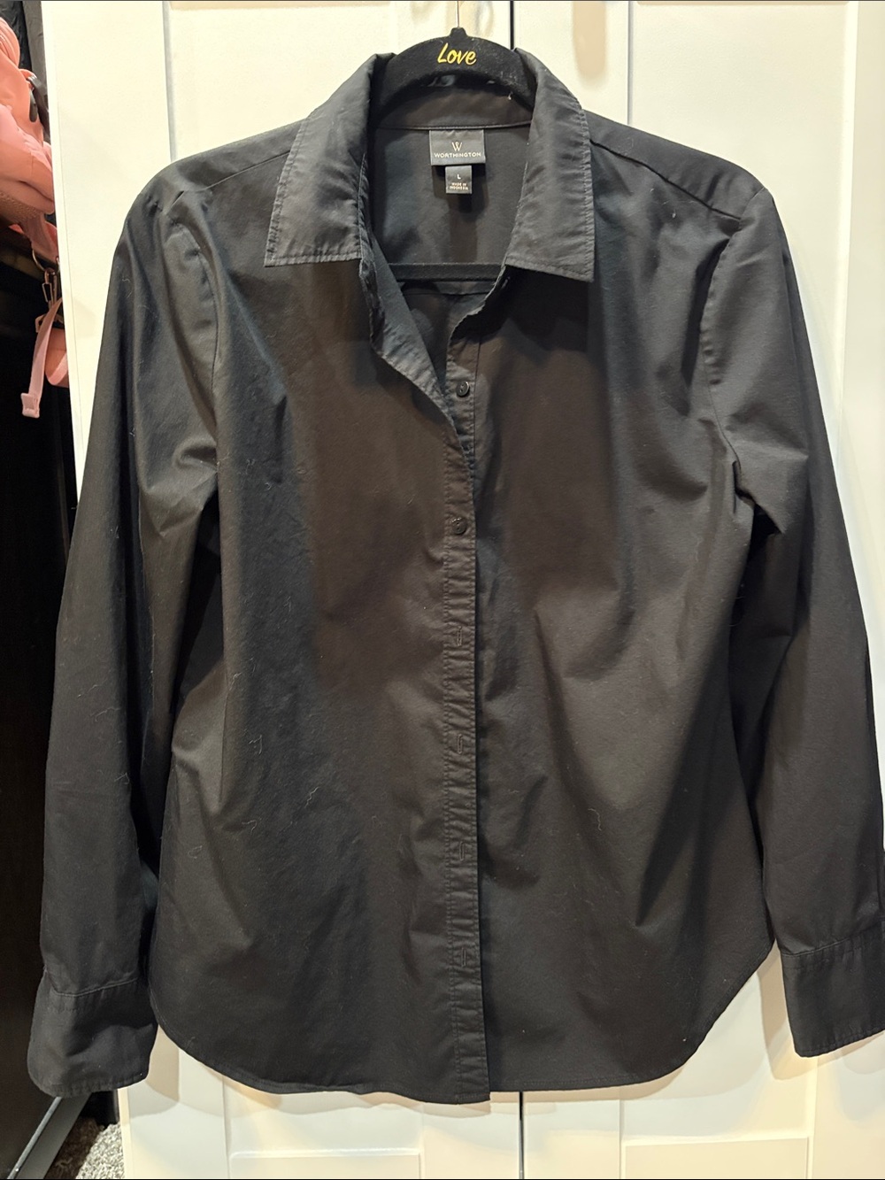 Worthington Black Button-Down Shirt